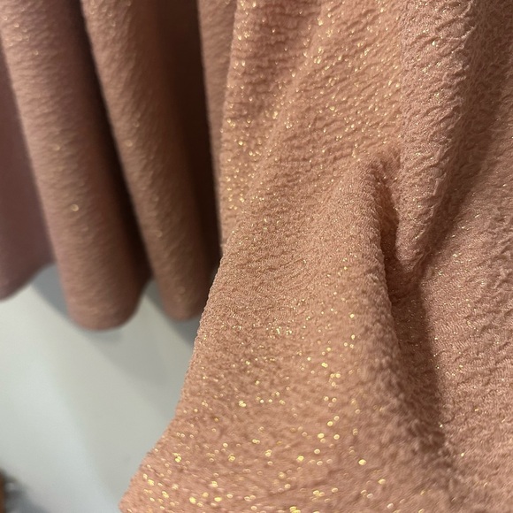 Champagne Pink & Gold Shimmer Skater Dress - Picture 5 of 8
